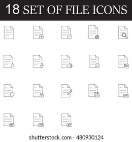 set of file vector icons