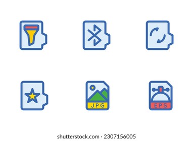 set of files and folder icons