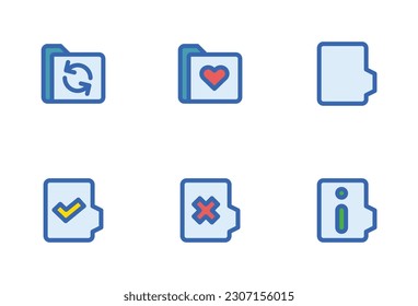 set of files and folder icons