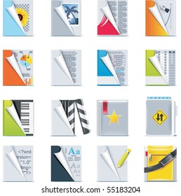 Set of the files and folders icons