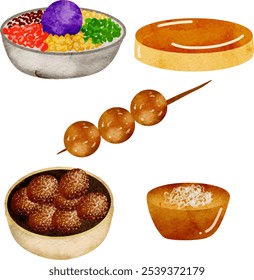 Set of Filipino Snack and Dessert