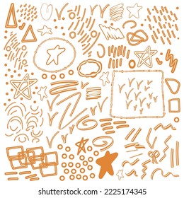 set of Fillers-placeholders for postcard design, background. Vector illustration