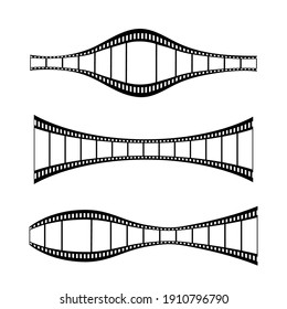 Set Of Film Elements For Cinematography Vector Illustration