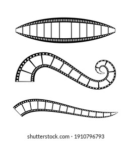 Set of film elements for cinematography vector illustration