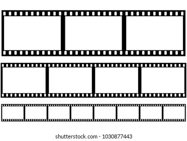 Set of film frame, vector illustration