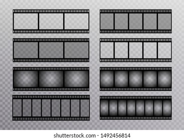 Set of film frame, vector illustration eps 10