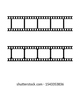 Set of film frame, vector illustration on white