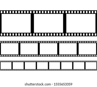 Set of film frame, vector illustration