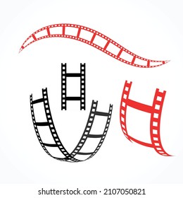 Set of film reel for cinematography vector illustration