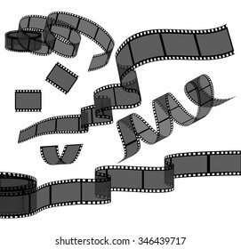 Set of film reel. Vector