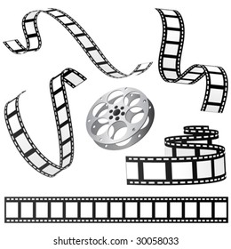 set of film and roll vector