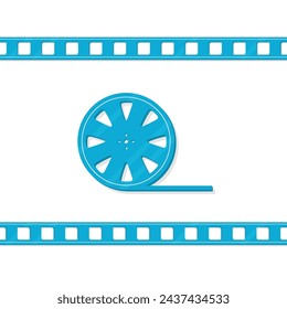 Set of film strip frame icon, vector illustration