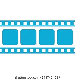 Set of film strip frame icon, vector illustration