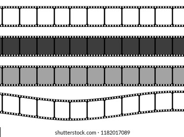 Set of film strip frame, vector template illustration