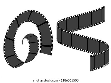 Set of film strip frame, vector template illustration