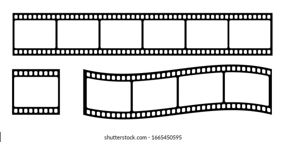 Set of film strip, vector illustration