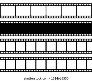 Set of film strip, vector illustration