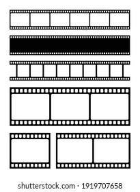 Set of film strip, vector illustration