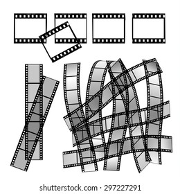 Set of film strips, frames with details, 35 mm