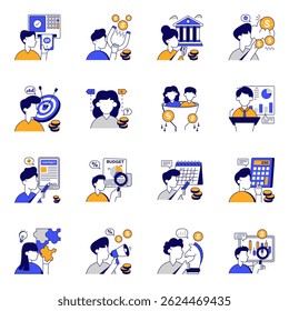 Set of Finance Flat Icons