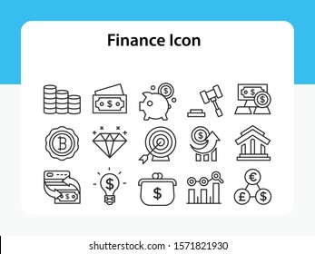 Set of in finance icon