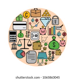 Set of Finance Icon with Color