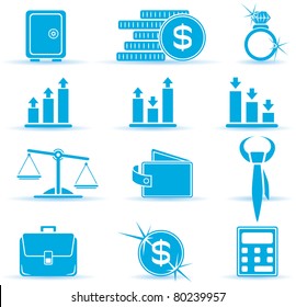 Set of finance icons, illustration