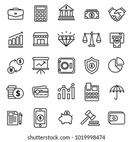 set of finance icons vector