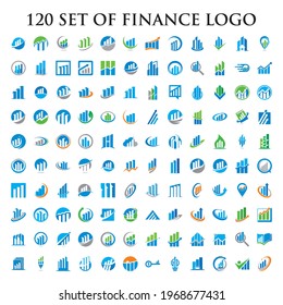 set of finance logo , set of chart vector