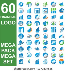 set of finance logo , set of chart vector