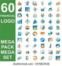 set of finance logo , set of chart vector