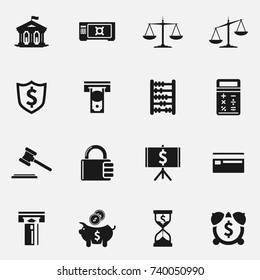 Set of finance vector icons.