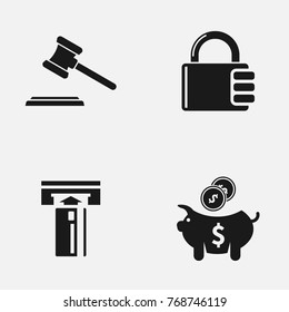 Set of finance web vector icons.