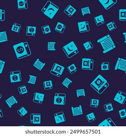 Set Financial book, Decree, parchment, scroll, Holy of Koran and User manual on seamless pattern. Vector
