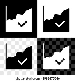Setzen Sie das Symbol für die Steigerung des Finanzwachstums einzeln auf schwarz-weißem, transparentem Hintergrund. Erhöhung der Einnahmen.  Vektorgrafik