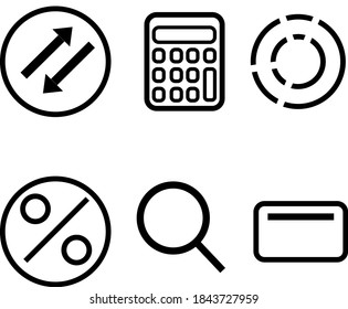 the set of financial icons for web sites