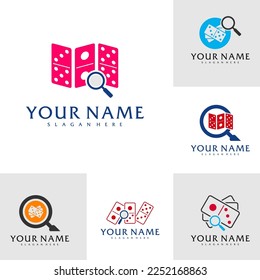 Set of Find Domino logo vector template, Creative Domino logo design concepts