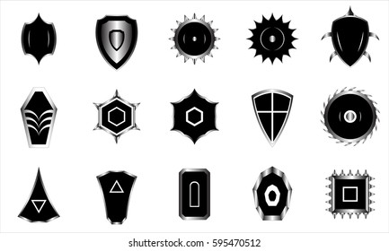 set of fine armour shield