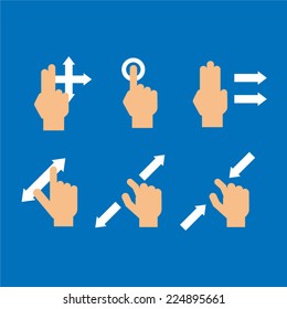 Set of finger gesture touch device 