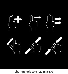 Set of finger gesture touch device 