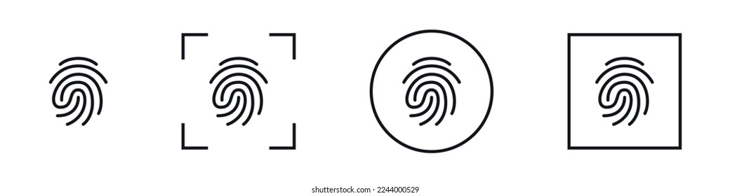 Conjunto de huellas dactilares. El concepto de identificación, autorización o privacidad. Ilustración del vector