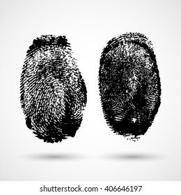 Set of fingerprints, vector illustration
