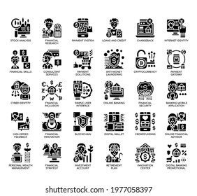 Set of Fintech Element thin line and pixel perfect icons for any web and app project. 