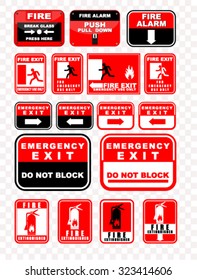 Set of Fire Alarm, sticker