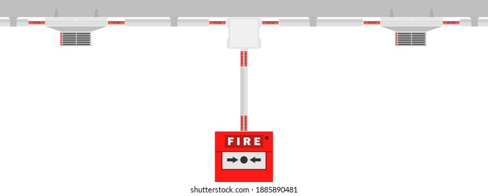 Set Set mit FeueralarmVektorgrafik einzeln auf weißem Hintergrund