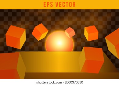 Set fire effect EPS Vector glow object illuminated isolated 
