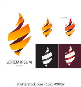 Set of Fire Flame Icons Flat Pictogram Template. Illustration Symbol. - Vector eps 10