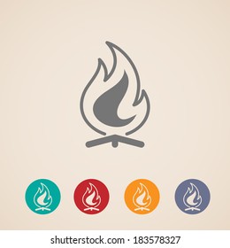 set of fire icons