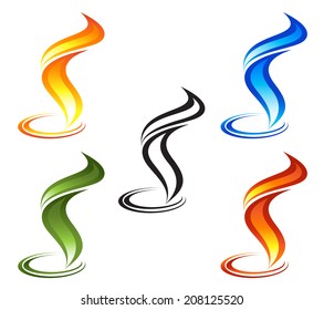 Set of fire icons