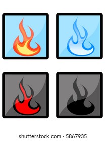 Set of Fire Icons